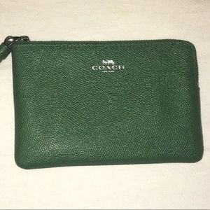 EUC Jade Green Coach Wristlet